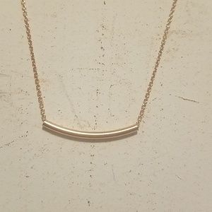 Rose gold tube necklace